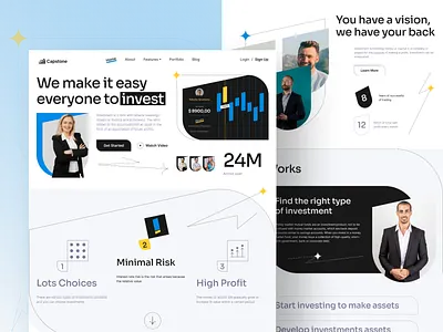 Capstone - Investment Company Landing Page landing page ui ui design web design web development website design