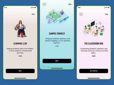 Educational App Onboarding...📚 3d android android app android app design android app development animation app app source code branding design graphic design illustration logo motion graphics ui