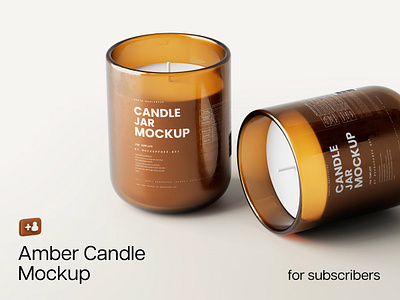 Amber Candle Mockup aroma aromatherapy branding candle design elegant logo mockup mockup scene packaging pixelbuddha psd scent spa stylish