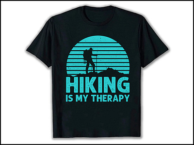 Hiking T-shirt Design design graphic design hike hiking hill mountain nature outdoor quotes t shirt tee travel tshirt tshirt design typography