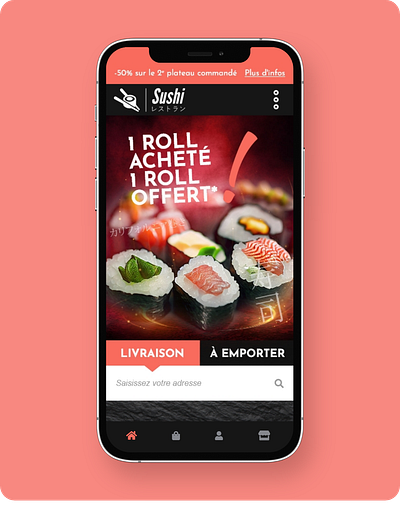 Sushi restaurant delivery design designweb makis mobile mobilefirst restaurant rolls salmon salmonrolls sushi sushirestaurant sushis ui uidesign ux web web design webdesign