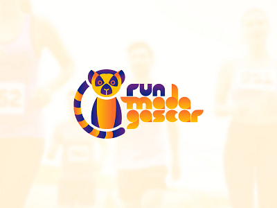 Charity marathon LOGO branding charity design graphic design illustration lemur logo marathon run vector