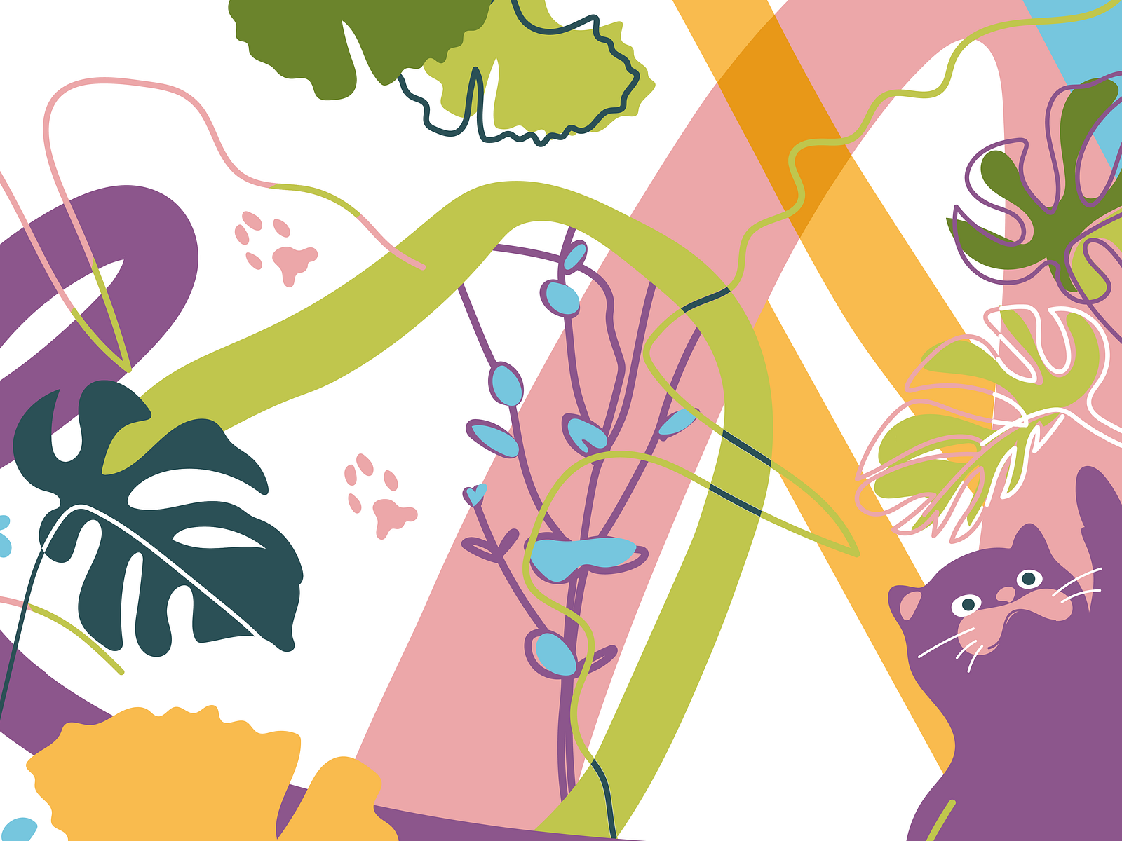 Cat Mural by Cíntia Falcão on Dribbble