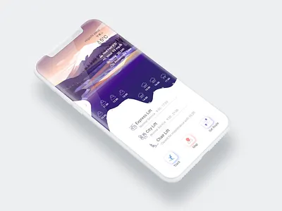 alpline ski trip planner & tracker mobile app mobile app design mountain illustration ski planner app weather graph 富士山イラスト