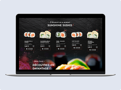 Sushi restaurant webdesign desktop landingpage