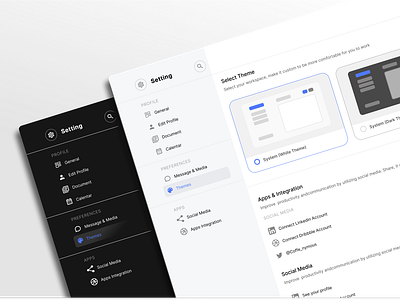 Settings Page Design (Wireframe) clean design dark darklight modes design inspiration light page plain design setting setting page setting page website settings settings page ui ui design uiux ux website website page wireframe