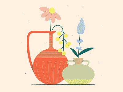 September Prompt / No.5 - Flower digital illustration flat flower illustration prompt vase