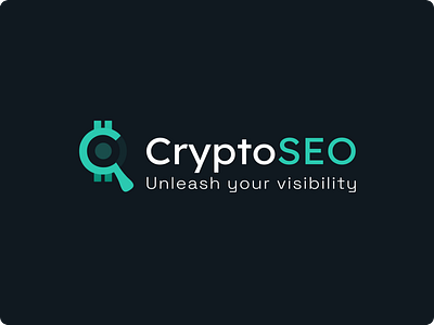 Logotype for a cryptocurrency SEO company landingpage