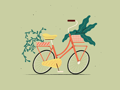 September Prompt / No.8 - Transport bicycle digital illustration flat illustration transport transportation vehicle