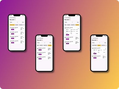 Holo Booking - Mobile App mobile application ui