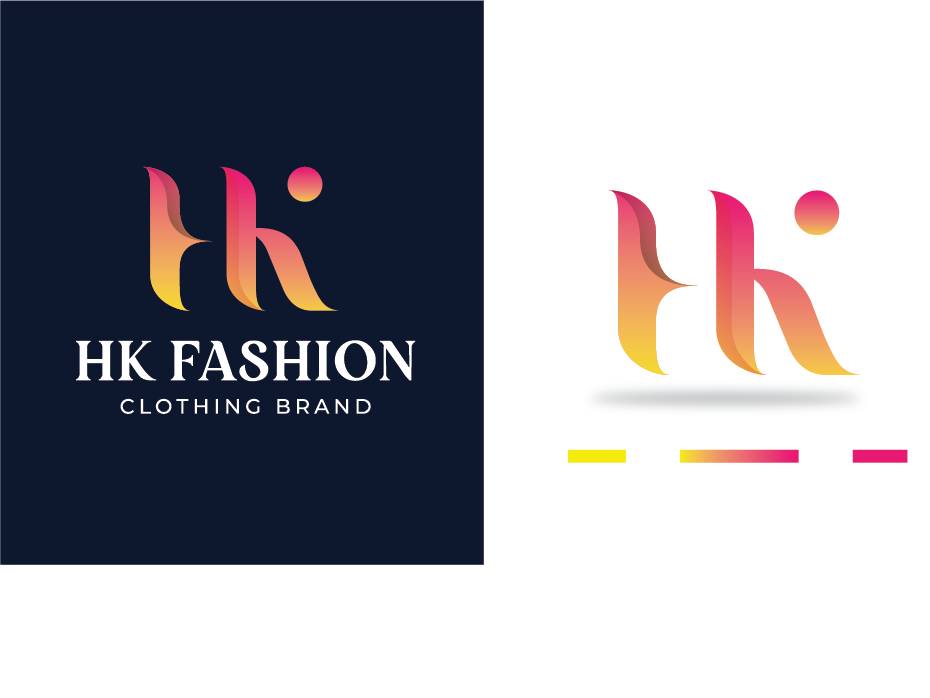 HK Fashion logo design by Md Hossain Rumon on Dribbble