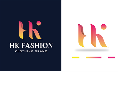 HK Fashion logo design absrtact branding cloth creative fashion hk logo logo modern modern logo