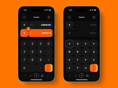 Mobile-first design for a Payoneer currency converter | Lazarev. adaptation app application banking btc calculator concept convert converter crypto currency design exchange mobile payoneer ui usd ux