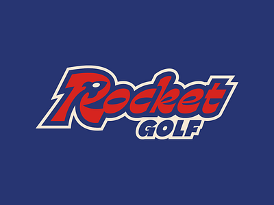 Rocket Golf - Wordmark branding design golf icon logo negative space rocket sport sports typography usa vector wordmark