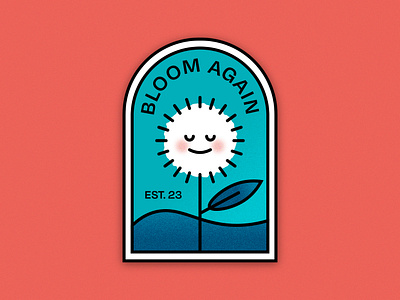 Bloom Again adobe illustrator badge badge logo bloom dandelion dandelion puff design flower graphic design grow illustration illustrator life logo plant puff seasons seed spring vector