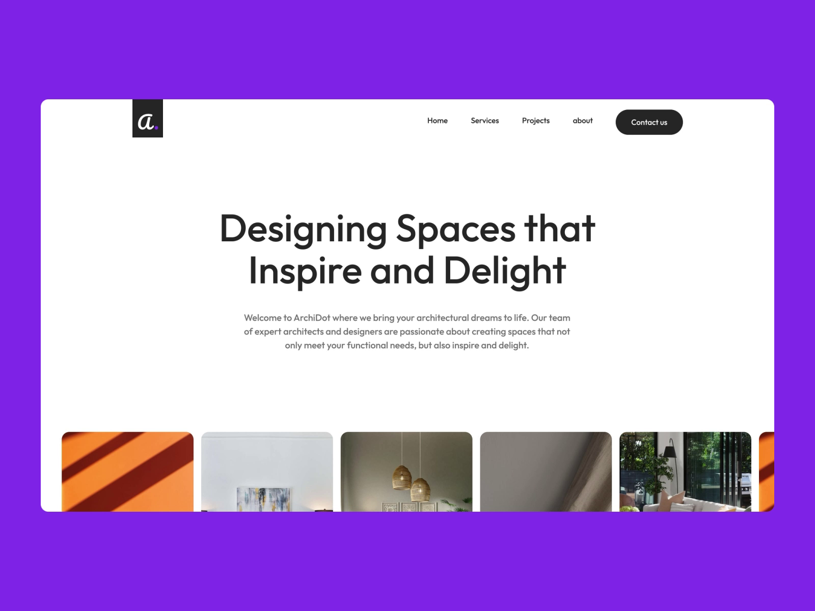 Archidot - Architect Portfolio Website Design Project by 21Design on ...