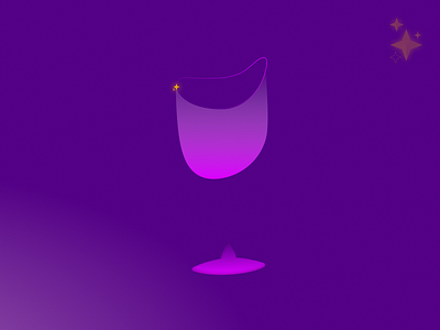 Copa de vino 🍷✨ design dribbble glass illustration shot ui wine