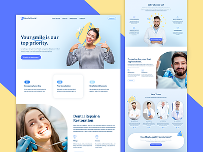 Gentle Dental Web Design design ui web design website
