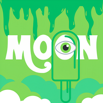 Moon IceCream MockUp design graphic design illustration typography