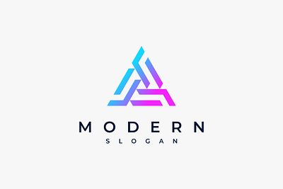 Triangular Modern Logo branding design futuristic geometric graphic design illustration logo logo design modern triangle triangular vector