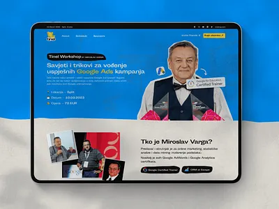 Tinel Workshop - landing page agency design locastic ui ux web