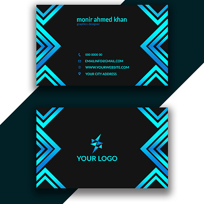 modern business card design 3d animation app branding business card design design graphic design illustration logo monir360 ui