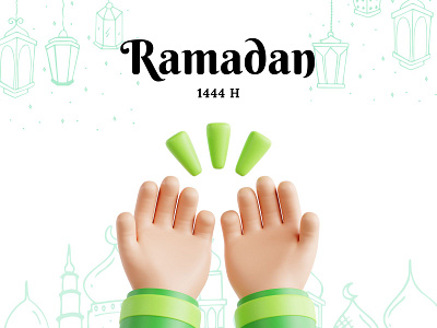 Ramadan 1444 h 2023 3d culture eid al fitr holy month icon icon set iconography islam islamic muslim pray prayer ramadan