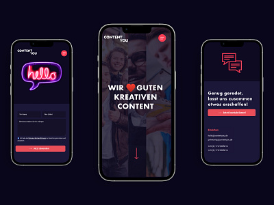 ContentYou ♥️ creative content agency content contentagency design different icon mobile mobiledesign onepage portfolio splashpage stand out typography vector webdesign website