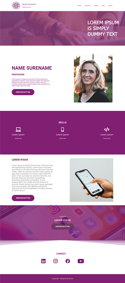 Personal Web site app design figma landing page personal web site ui web design