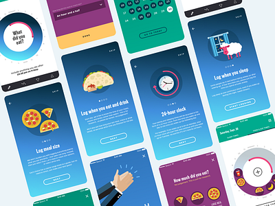 Health and Wellness Mobile App app health illustration product design tracking ui ux vector