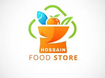 Food Store ai design graphic design illustration illustrator logo ui