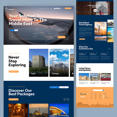 Travel Landing Page branding design graphic design landing page ui ux web design website