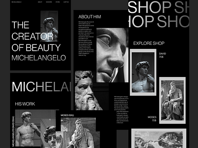Michelangelo - Website Design branding design graphic design history ui uiux uxui web web design