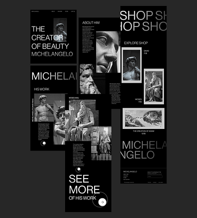 Michelangelo - Website Design branding design graphic design history ui uiux uxui web web design