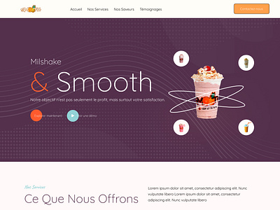 Milshake landing page design landing landing page millshake page ui website