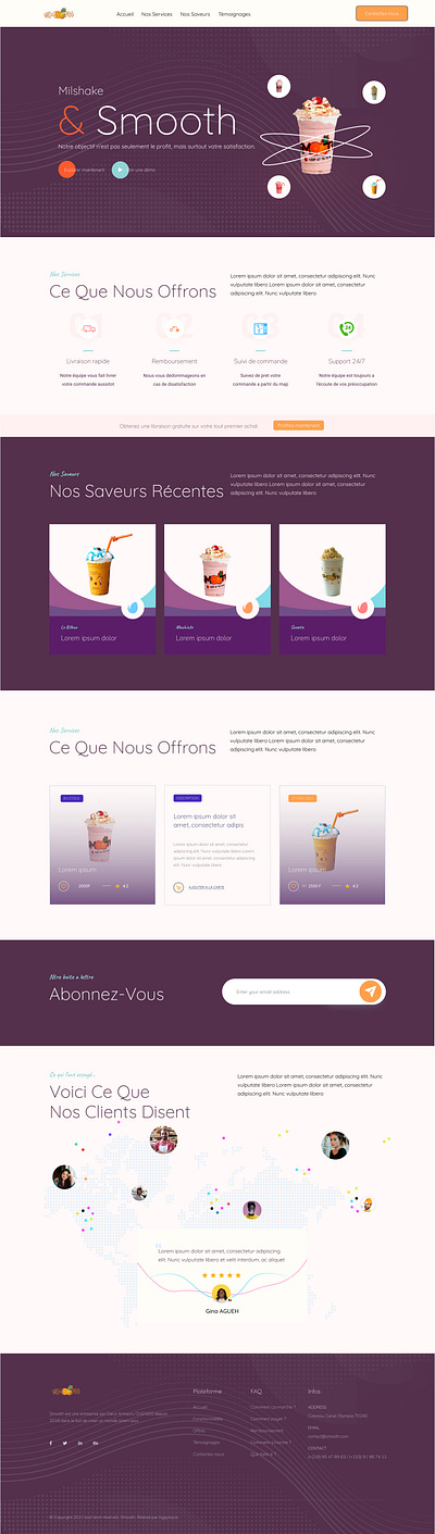 Milshake landing page design landing landing page millshake page ui website