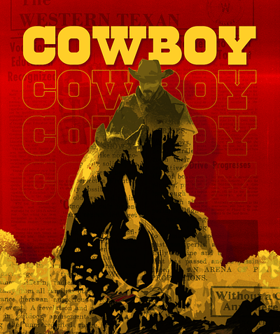 Ranchers - Cowboy Promo Poster adobe advertising branding design graphic design illustration logo typography vector