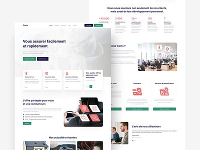 Webdesign - Certo | Insurance Company app app design application design graphic design insurance landing page onepage ui ui design ux ux design web webdesign webflow