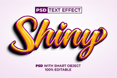 PSD Shiny text effect 3d style alphabet bold design editable effect font lettering modern psd style text type typeface typography word