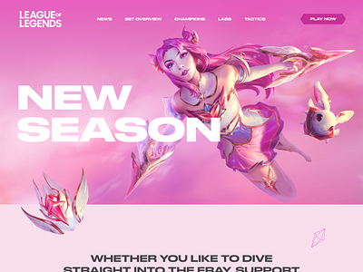 League of Legends. Landing Page First screen animation design first screen game gaming hero hero image landing league of legends lol site ui ux web