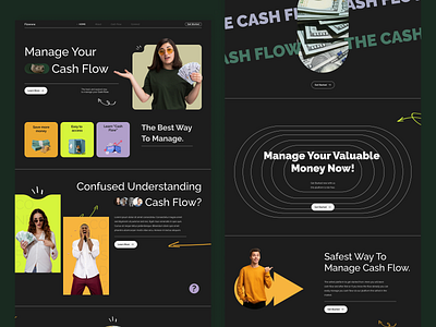 Cash Flow Website - Finance Design banking cash flow cash flow website design digital saving finance finance website financial landing page mobile saving money money website online banking trend ui ui ux ux web web design webdesign