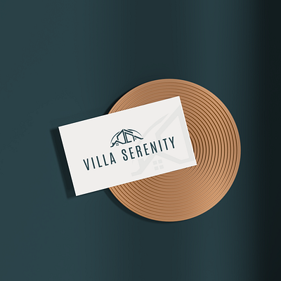 Villa business card design brand identity branding business card design elegant graphic design logo printables serenity typography ui vector villa