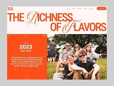 SnackShack®. Street-food festival branding brutalism corporate design digital figma graphic design grid interaction landingpage magazine minimal minimalism typographic typography ui ux webdesign website whitespace