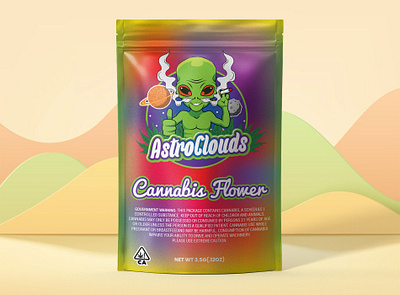 Cannabis Flower Pouch Packaging Design bag bottle design branding cannabis cbd packaging design flower gummies hemp labeldesign mylar packaging pouch weed