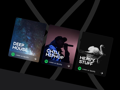 Portfolio playlists section cards desktop music playlists portfolio spotify ui