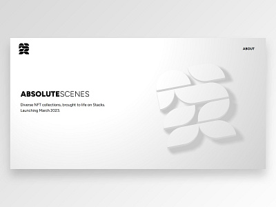 Absolute Scenes Website 3d design hero nft nfts website