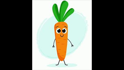 Carrot animation aftereffects animation cartoon cartoonanimation motion graphics vectorart vectorillustrations