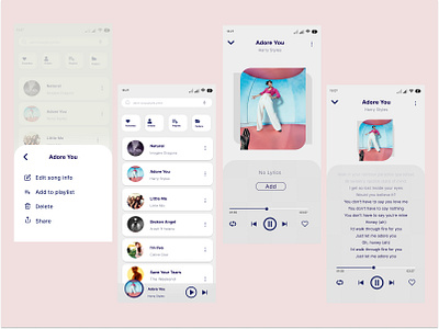 Music player app design ui user experience user interfaces ux