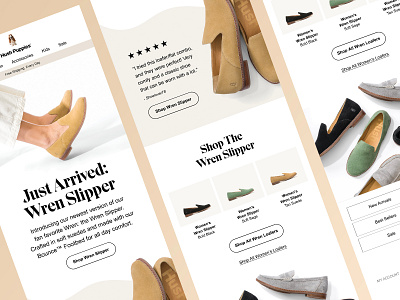 Hush Puppies Wren Slipper Email Design design digital ecommerce email marketing minimal modern neutral product retail shoe shopping web