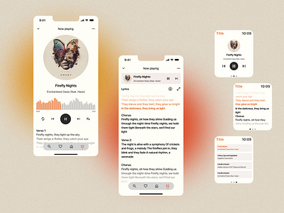 #DailyUI - Music player design ai app concept dailyui interface ios mobile music player ui watch